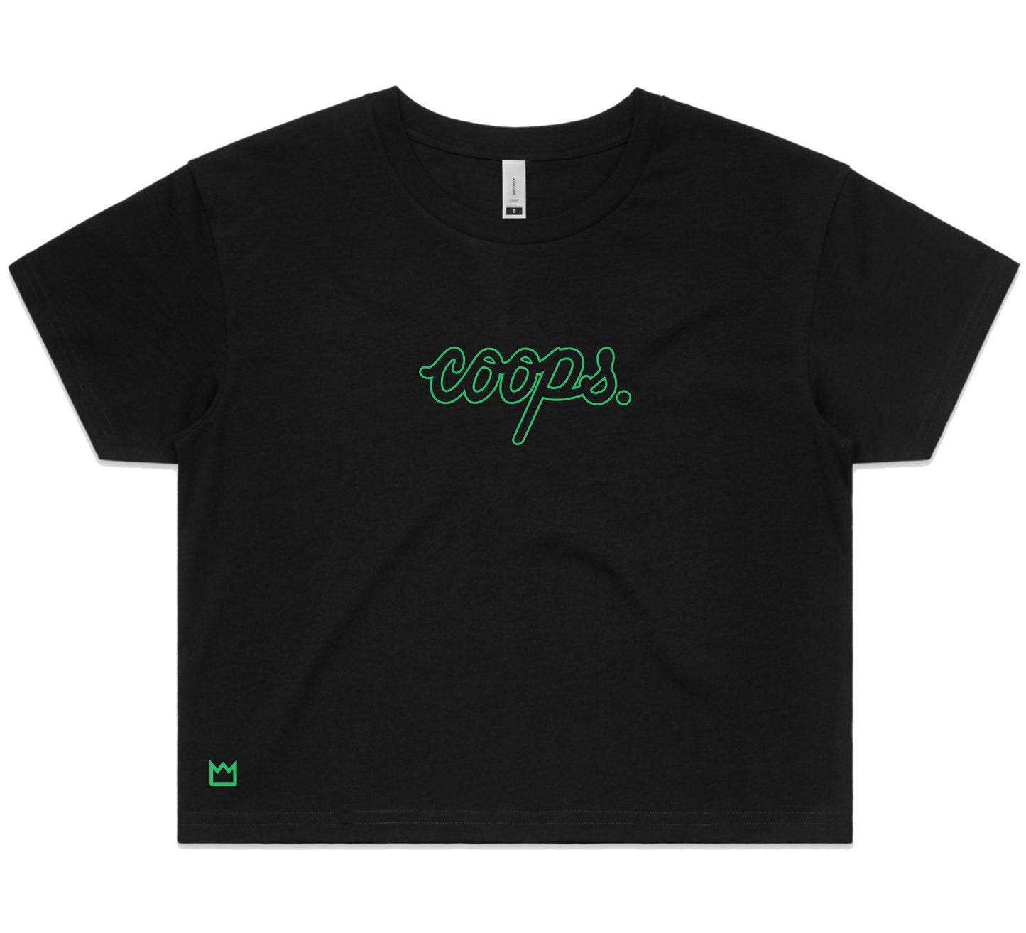 Womens Metallic Crop Tee