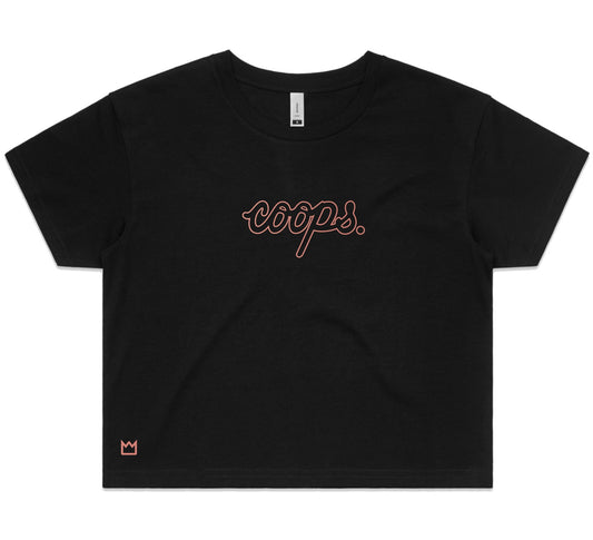 Womens Metallic Crop Tee