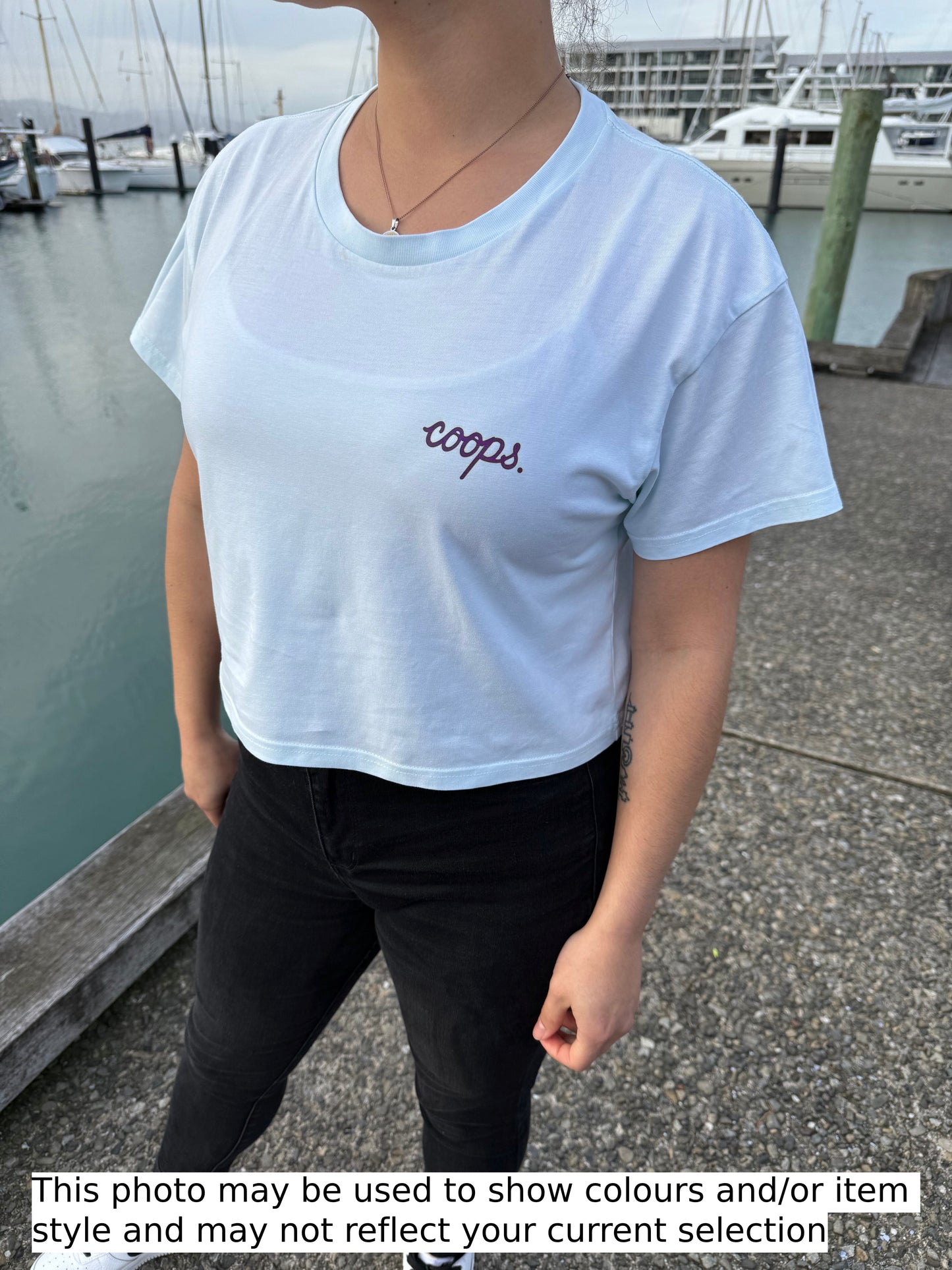 Womens Long Crop Tee