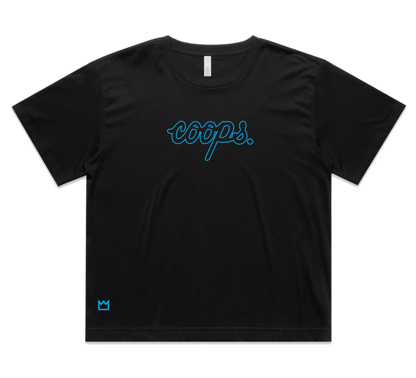 Womens Metallic Long Crop Tee