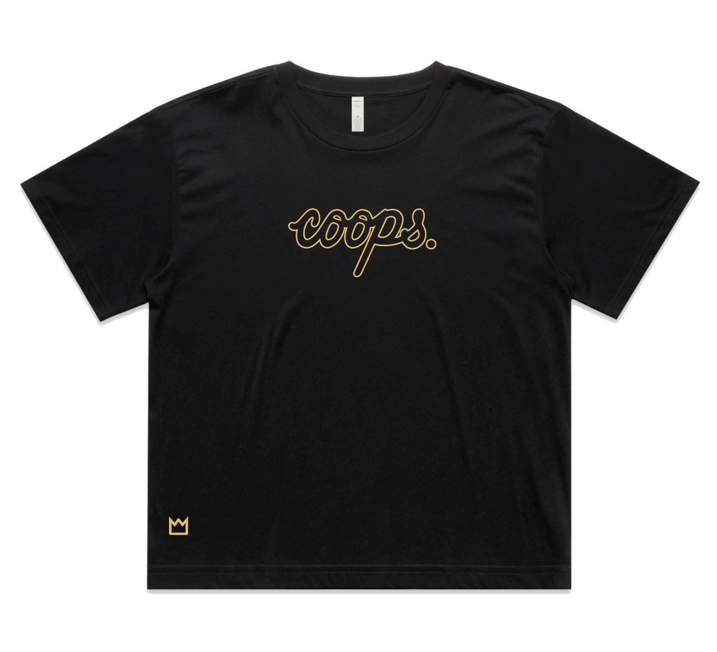 Womens Metallic Long Crop Tee