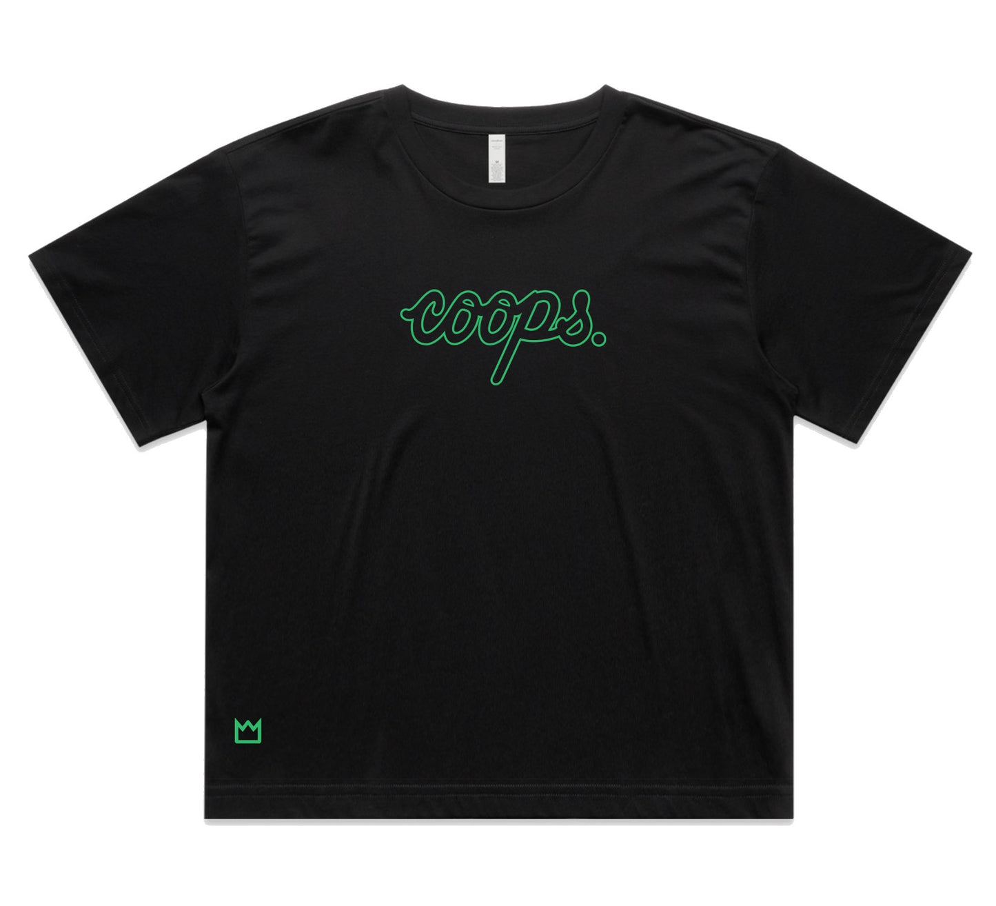 Womens Metallic Long Crop Tee