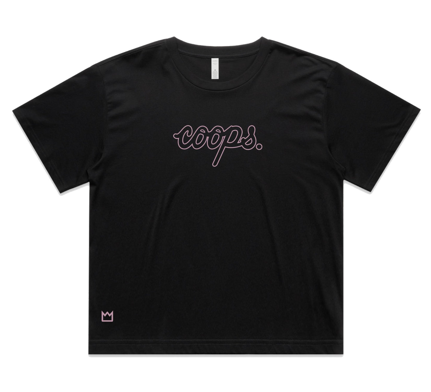 Womens Metallic Long Crop Tee
