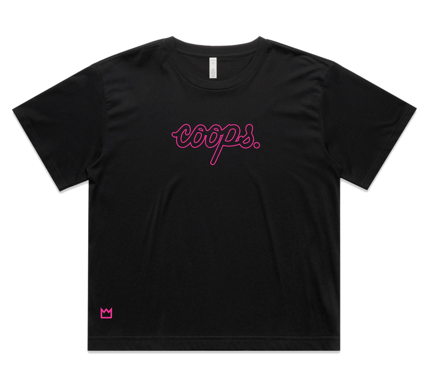 Womens Metallic Long Crop Tee