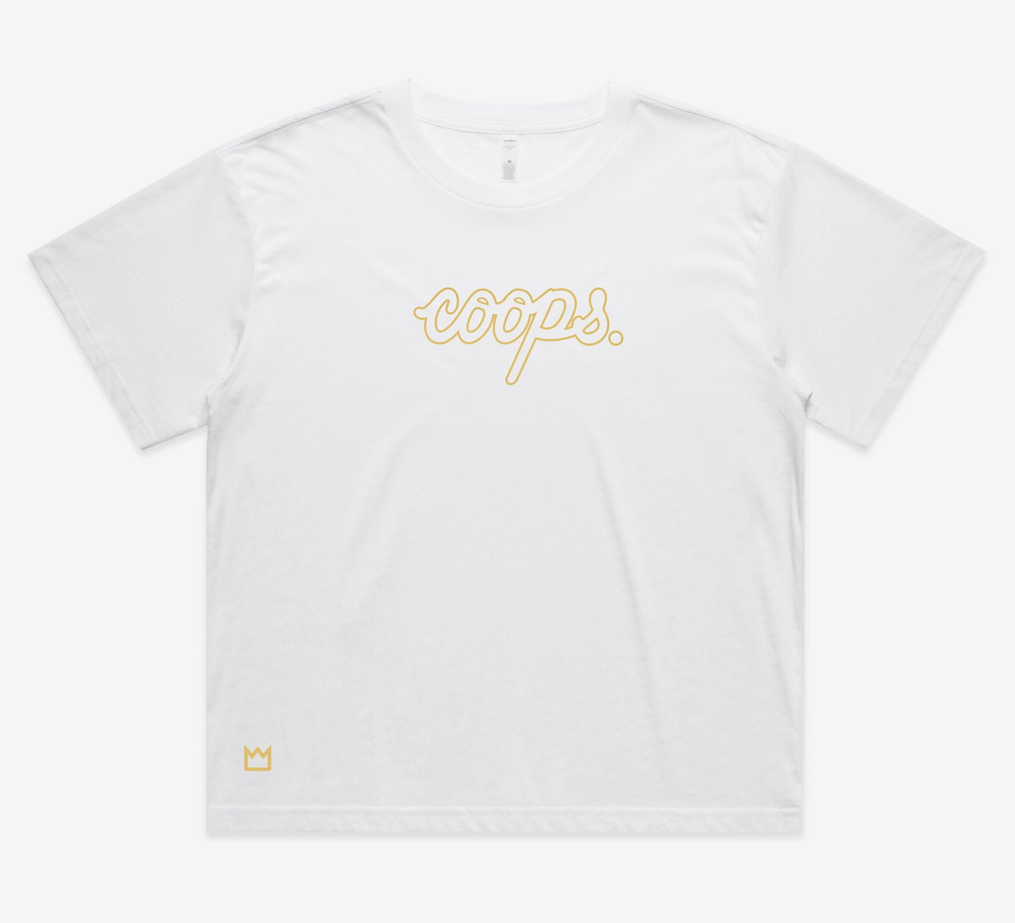 Womens Metallic Long Crop Tee