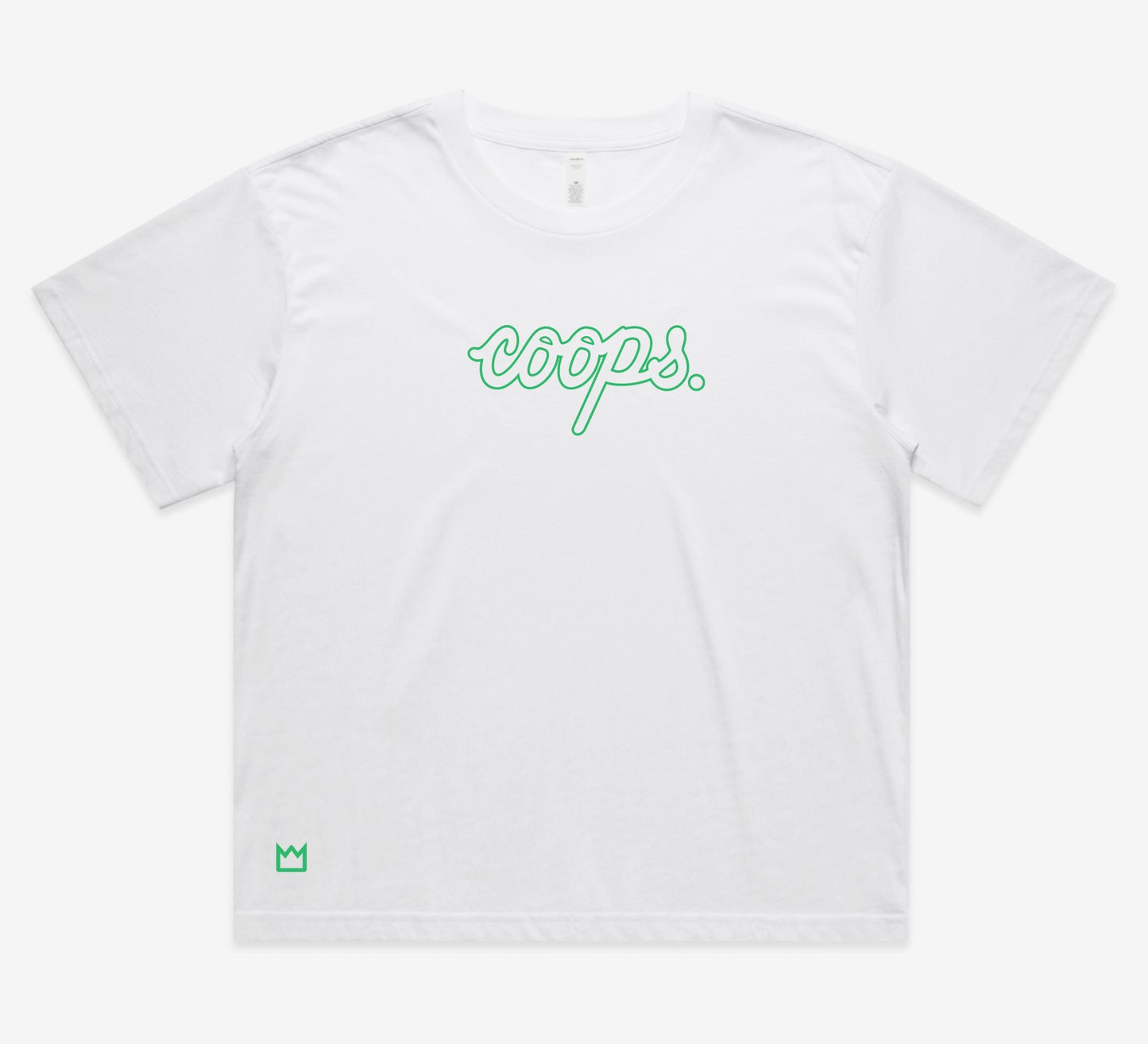 Womens Metallic Long Crop Tee