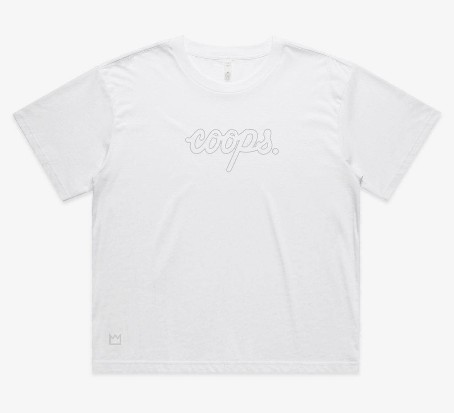 Womens Metallic Long Crop Tee