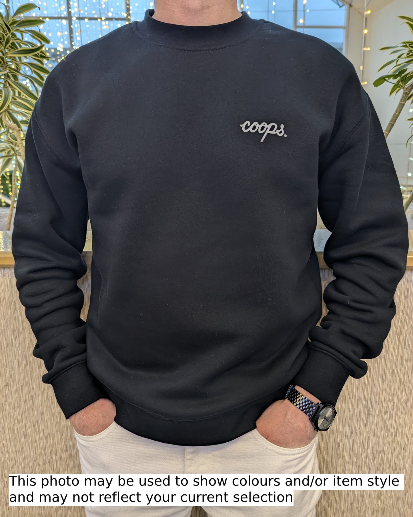 Mens Metallic Crew