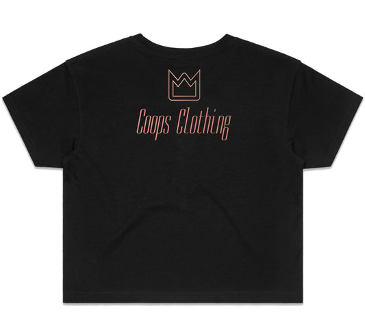 Womens Metallic Crop Tee