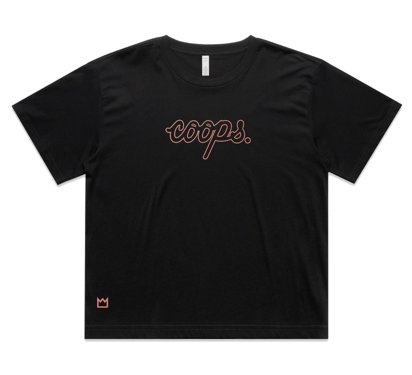 Womens Metallic Long Crop Tee