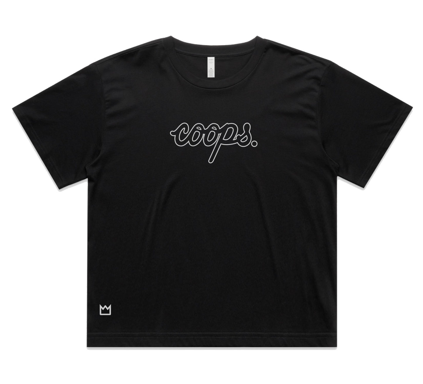 Womens Metallic Long Crop Tee