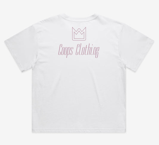 Womens Metallic Long Crop Tee