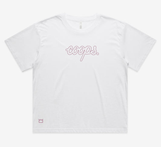 Womens Metallic Long Crop Tee